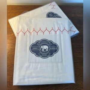 John Robshaw Stitched Coral Flatsheets